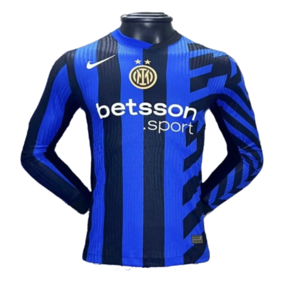 24-25 Inter Milan Home Long Sleeve Kit Player Version Shirt Soccer Jersey