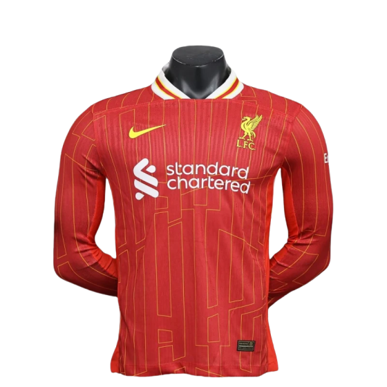 24-25 Player Version Long Sleeve Liverpool Home Football Shirt