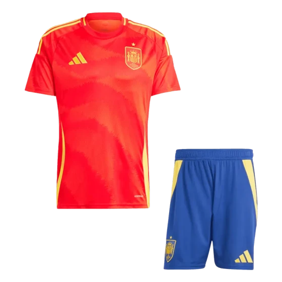 Spain Home Kit(Jersey+Shorts) Soccer Apparels Euro 2024