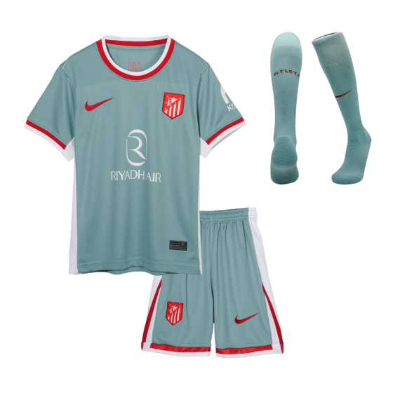 Kids Atletico Madrid Custom Away Full Soccer Kits 2024-25