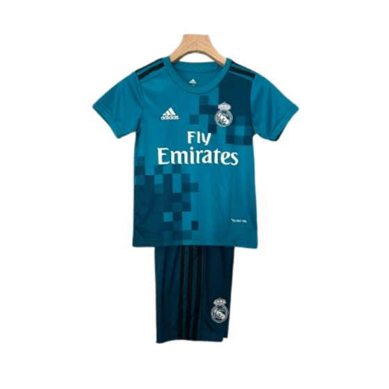 Real Madrid 17-18 Third Away Retro Kids Kit Soccer Jersey