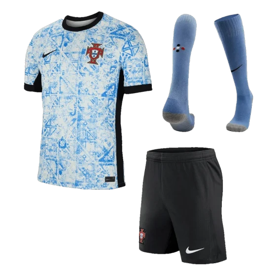 2024 Portugal Away Whole Kit(Jersey+Shorts+Socks) Euro
