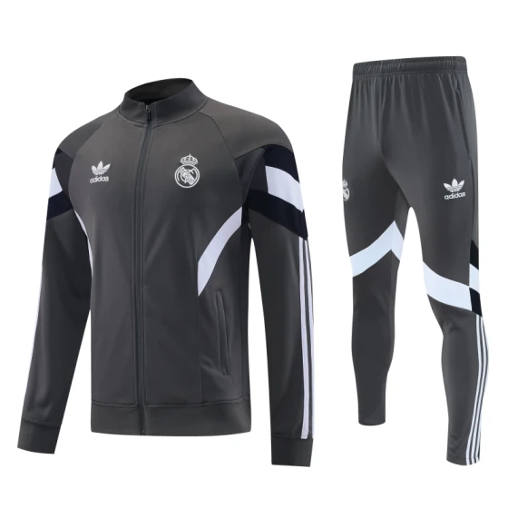 Real Madrid Training Kit Grey 2025-26 (Jacket+Pants)
