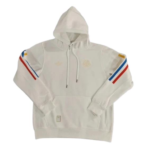 Colombia Nation 2024 100th Anniversary White Hoodie Jacket