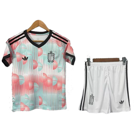 Belgium World Cup 2026 Away Kids Short Sleeve Kit &amp; Jersey + Shorts Fan Version