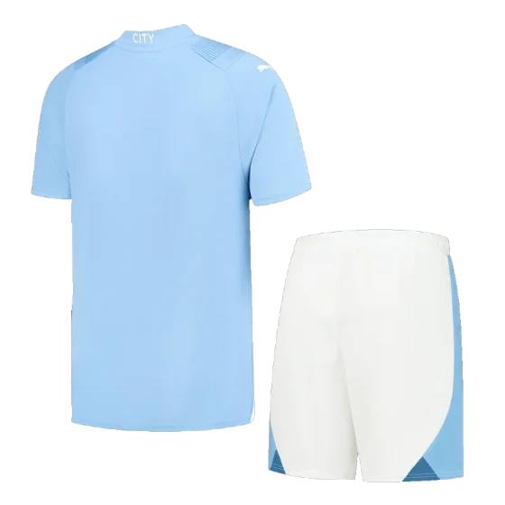 2023/24 Manchester City Home Jersey Kit(Shirt+Shorts)