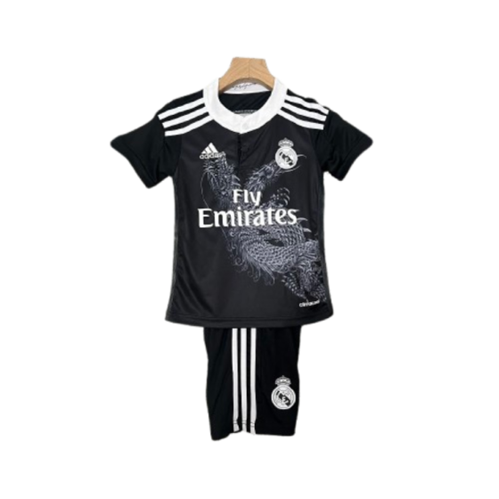 Real Madrid 14-15 Third Retro Kid Kits Black Jersey
