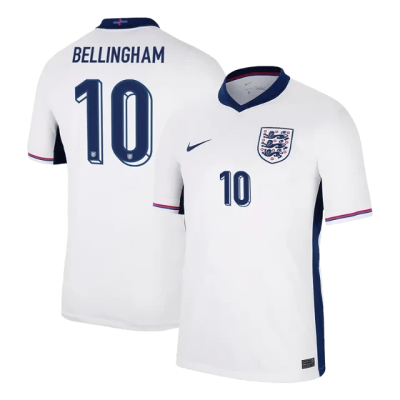 England Home Jersey EURO 2024 RICE #4 KANE #9 BELLINGHAM #10 FODEN #11