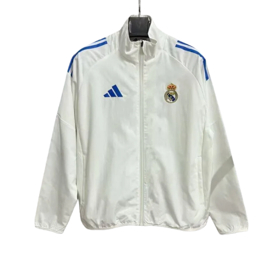 2025-26 Real Madrid Windbreaker lacket white
