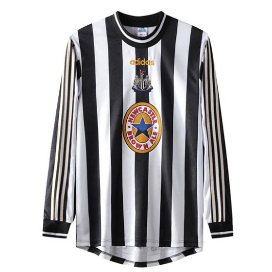 Newcastle United Retro Home Long Sleeve Football Jersey 97-99