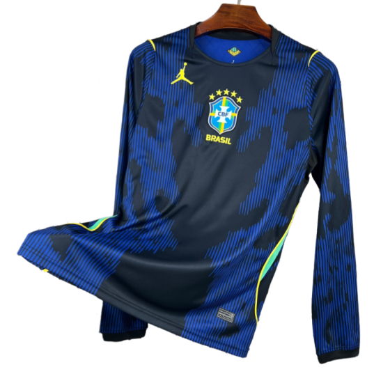 Brazil 2026 World Cup Away Long Sleeve Kit &amp; Jersey Fan Version