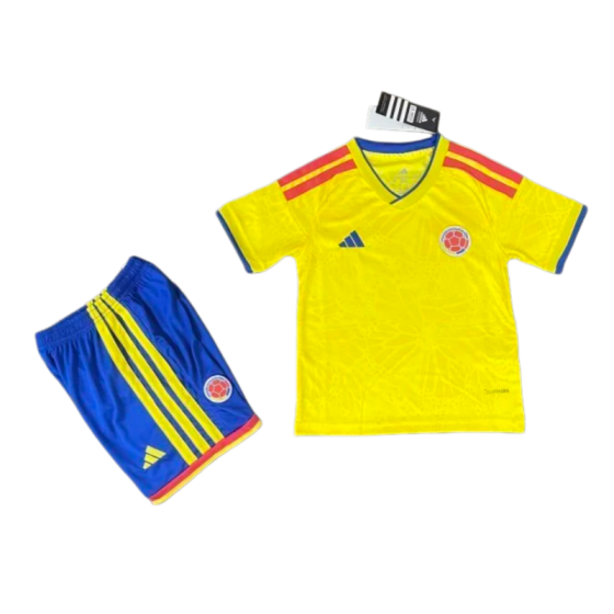 Colombia World Cup 2026 Home Kids Short Sleeve Kit &amp; Jersey + Shorts Fan Version