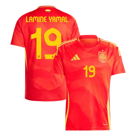 Spain Home Jersey LAMINE YAMAL #19 RODRIGO #16 MORATA #7 Euro 2024