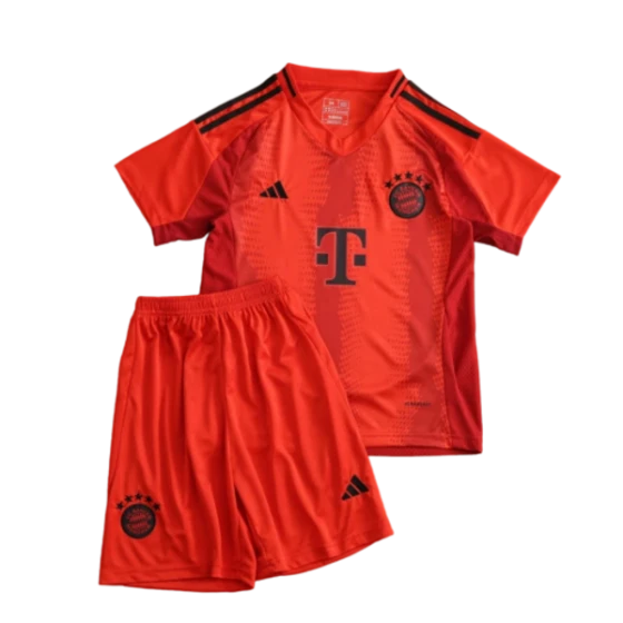 24-25 Bayern Munich Home Soccer Kids Kit Jersey+Shorts