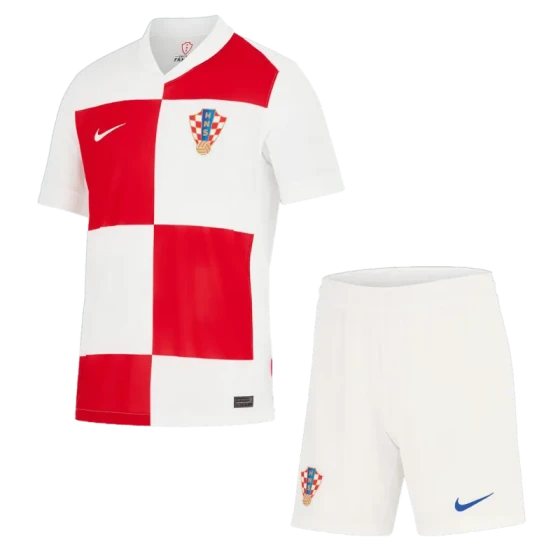 Men's Croatia Home Kit(Jersey+Shorts) Euro 2024