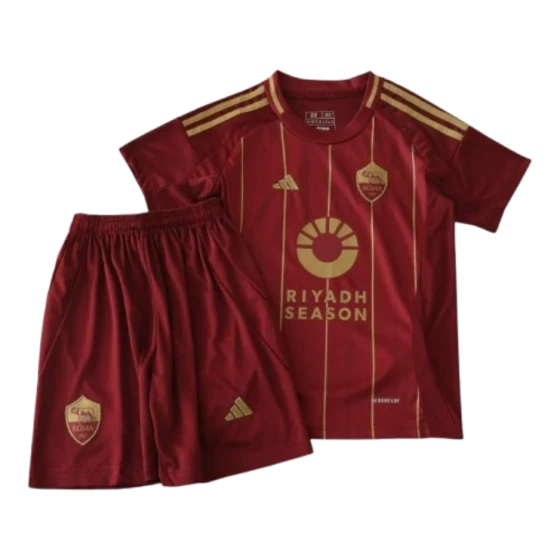 24-25 AS Roma Home Kids Kit Jersey+Shorts