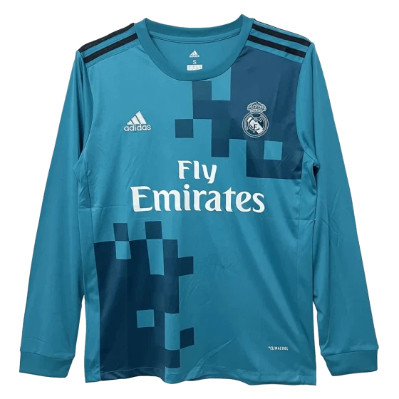2017/18 Real Madrid Retro Long Sleeve Jersey Third Away