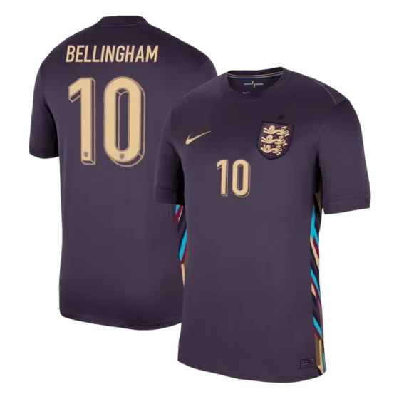 England Away Jersey EURO 2024 RICE #4 KANE #9 BELLINGHAM #10 FODEN #11