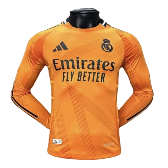 24-25 Real Madrid Away Soccer Jersey Player Edition Long Sleeve