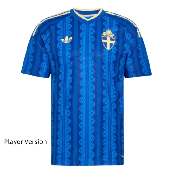 Sweden World Cup 2026 Away Short Sleeve Kit &amp; Jersey Player Version