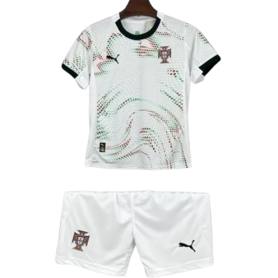 Kids Portugal Away Soccer (Jersey+Shorts) Kits 2025
