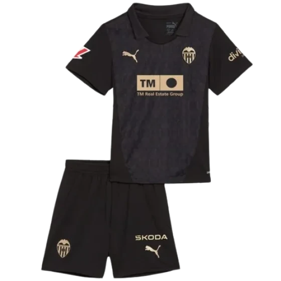 Kids Valencia Away Kits(Jersey+Shorts) 2024-25