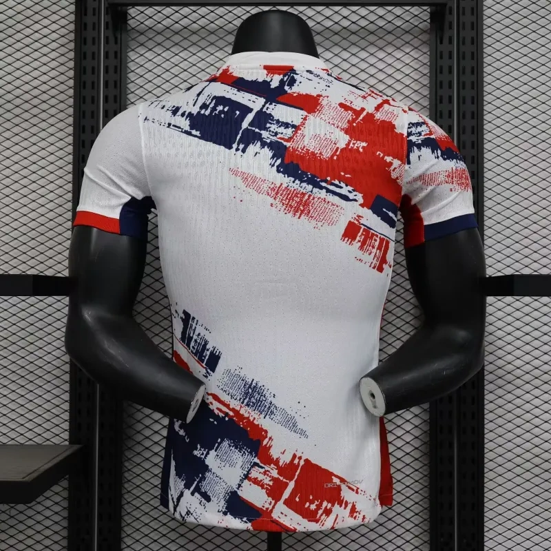 24/225 PSG Away Player version white red yellow blue Soccer Jersey
