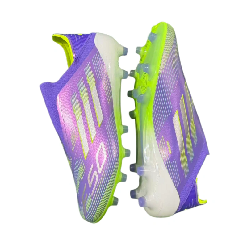 F50 shoelace free fully knitted waterproof AG Football Shoes