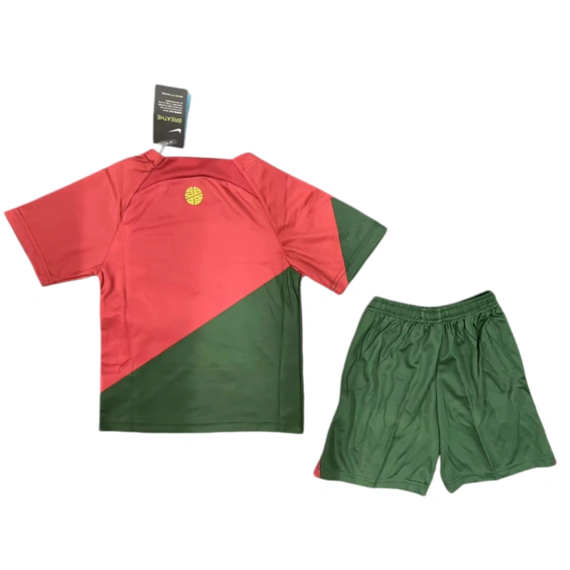 2022 Portugal Home Retro Kids Football jersey Kit Fan Version
