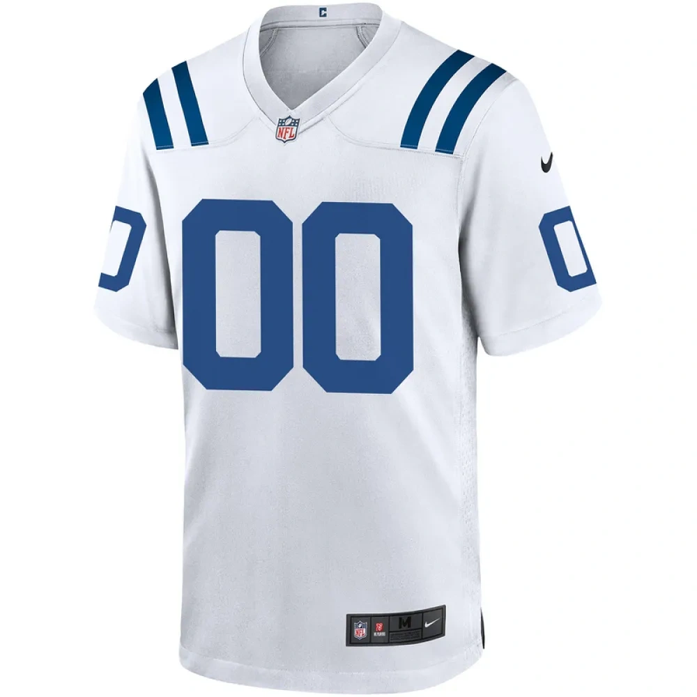 Men's Indianapolis Colts White Custom Game Jersey