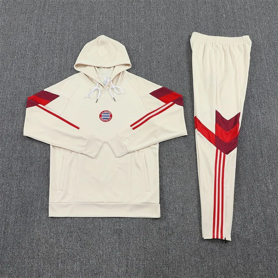 Bayern Munich 24-25 training kit men's long-sleeved hooded sweatshirt football jersey