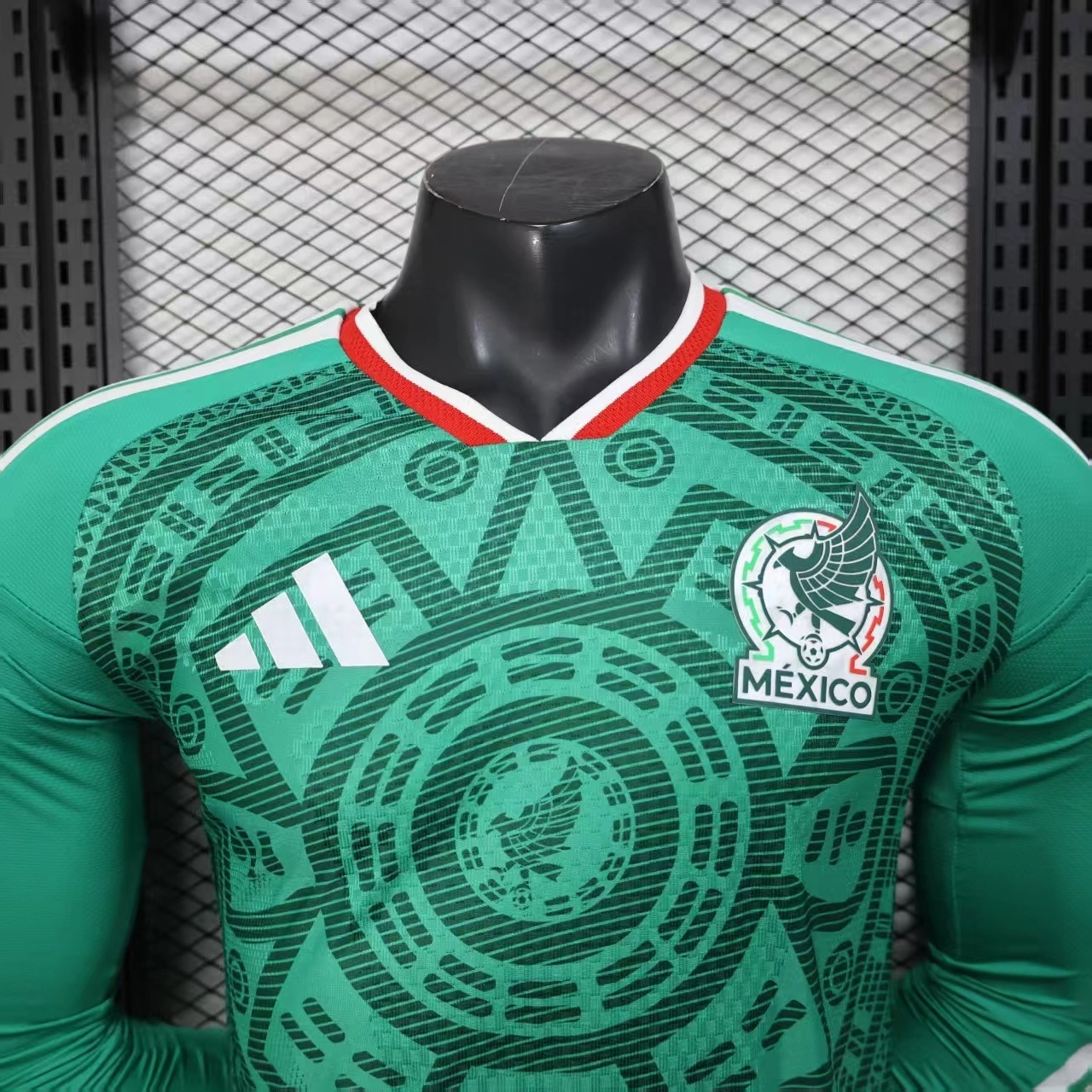 2025-26 Mexico World Cup Long Sleeve Home football jersey Player Version