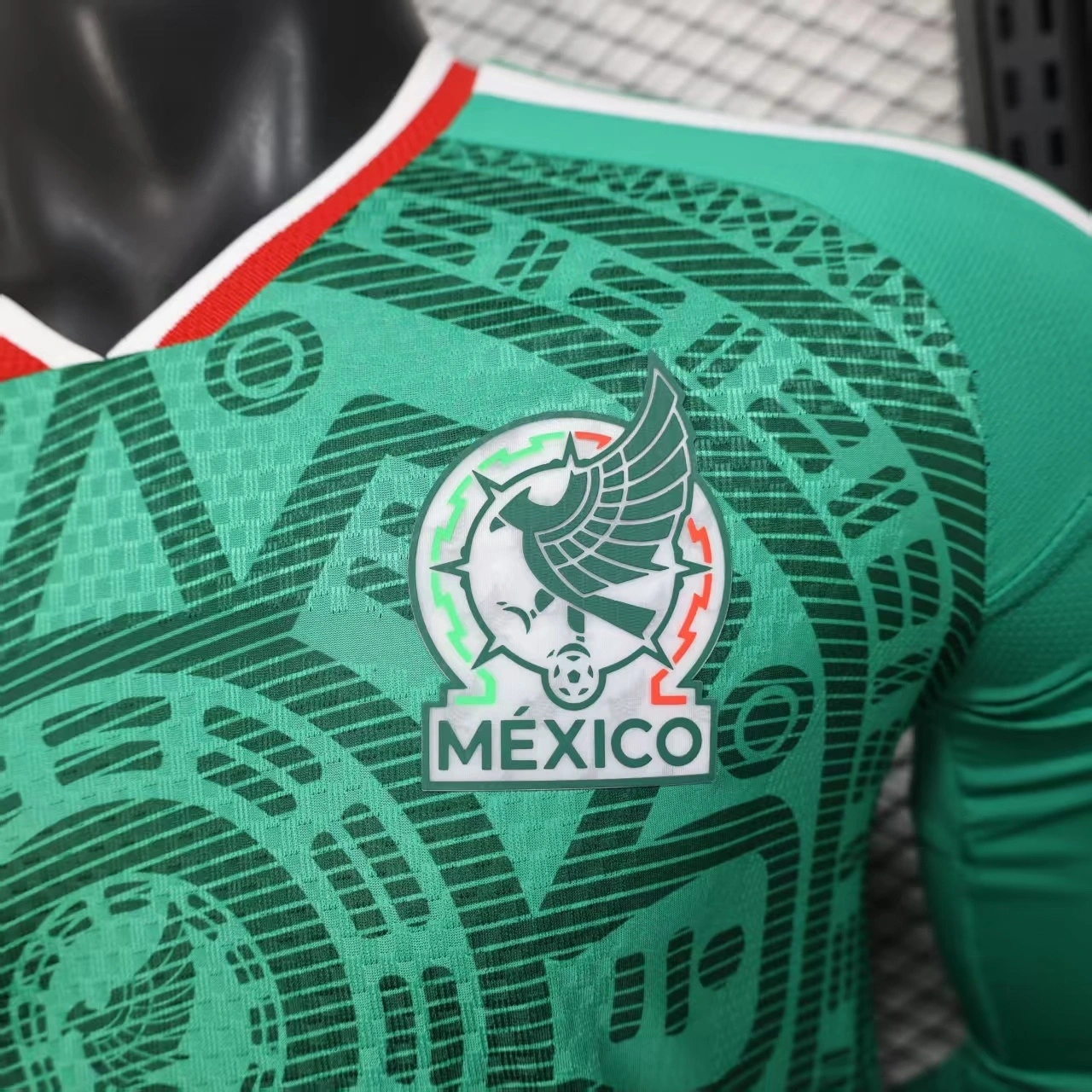 2025-26 Mexico World Cup Long Sleeve Home football jersey Player Version