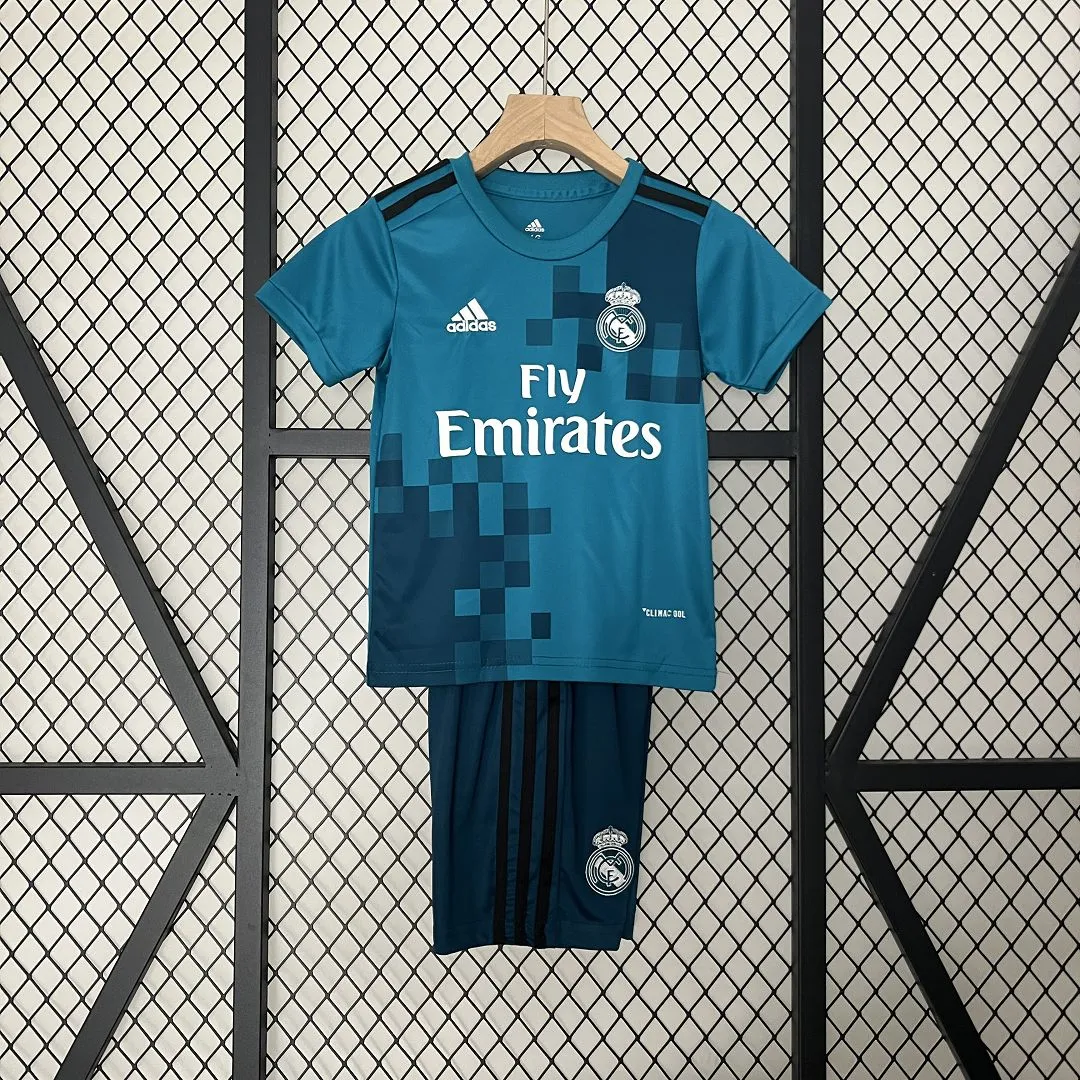 Real Madrid 17-18 Third Away Retro Kids Kit Soccer Jersey