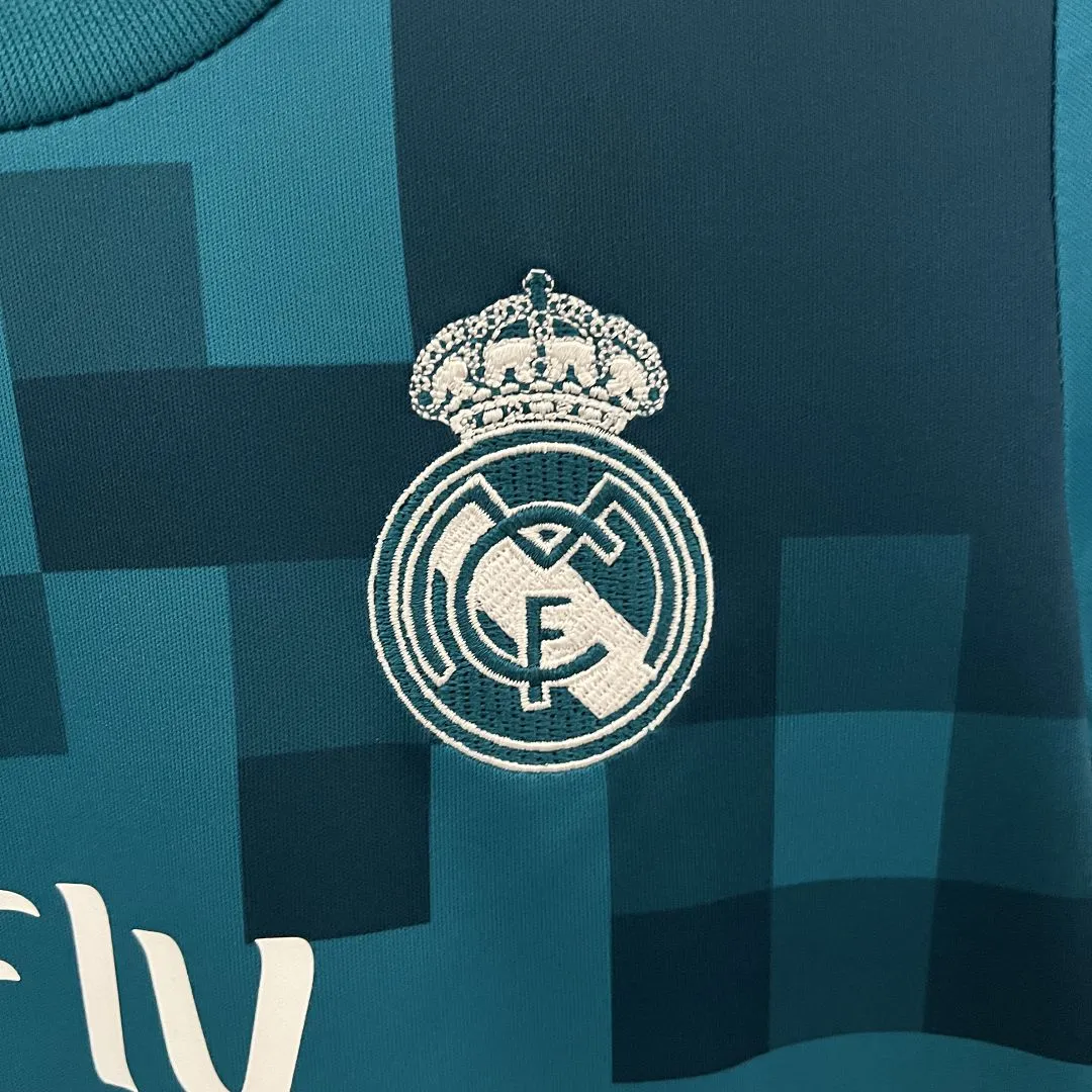 Real Madrid 17-18 Third Away Retro Kids Kit Soccer Jersey