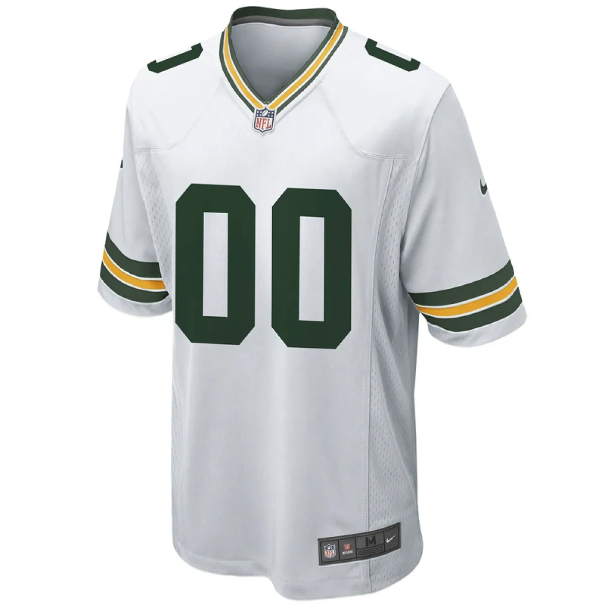 Men's Green Bay Packers White Custom Game Jersey