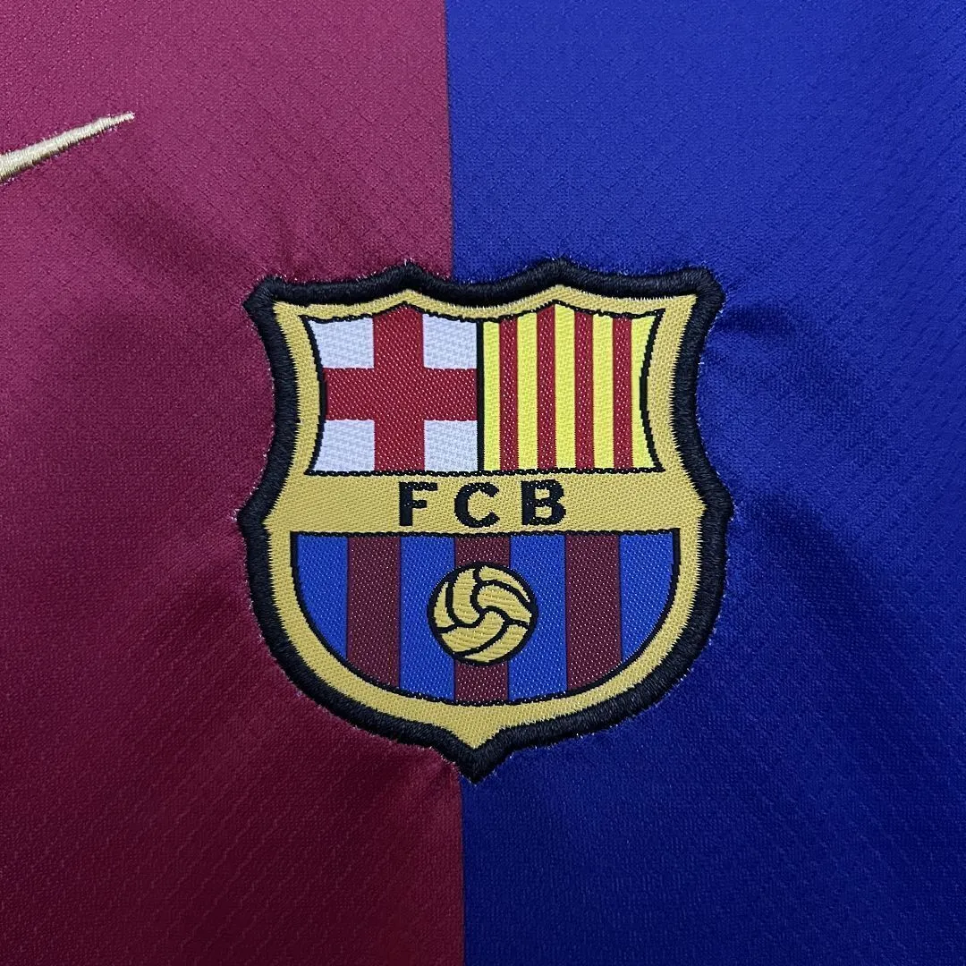 Barcelona x Travis Scott 2025-26 Home Kids Short Sleeve Kit Fan Version