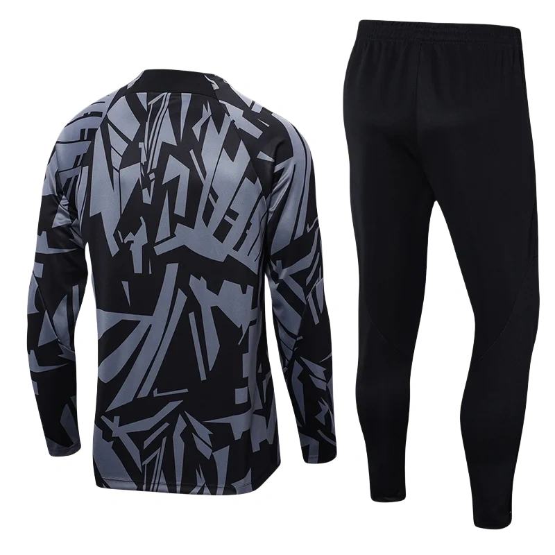 2024/2025 Paris Saint-Germain Half-Pull Training Suit Black Gray Football Shirt