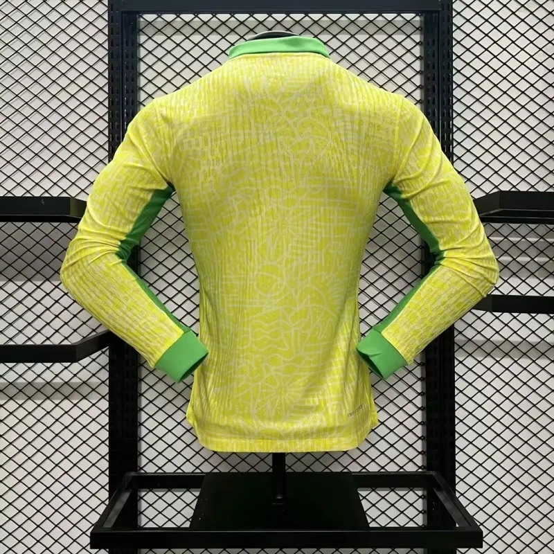 Authentic Soccer Jersey Brazil Home Shirt Long Sleeve 2024
