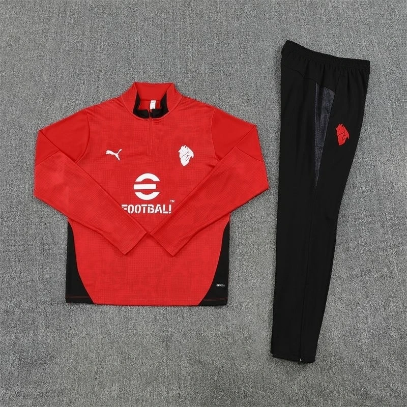 2025-26 AC Milan Training Kit (Sweatshirt+Pants) Red