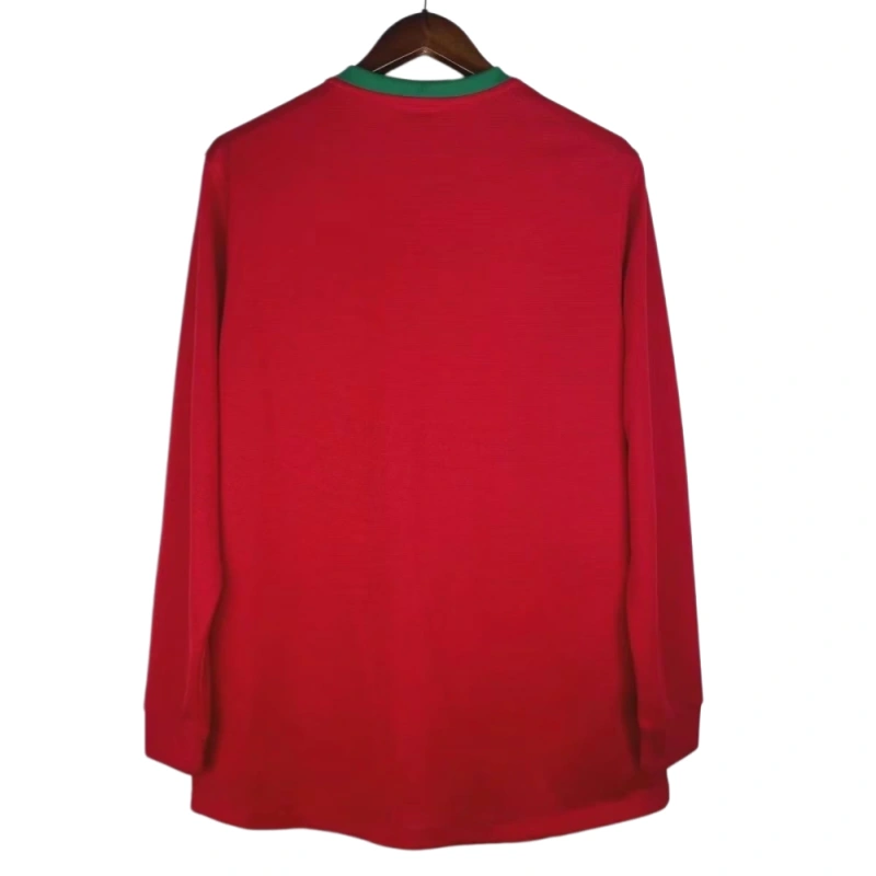 2012 Portugal Retro Home Long Sleeve Soccer Jersey