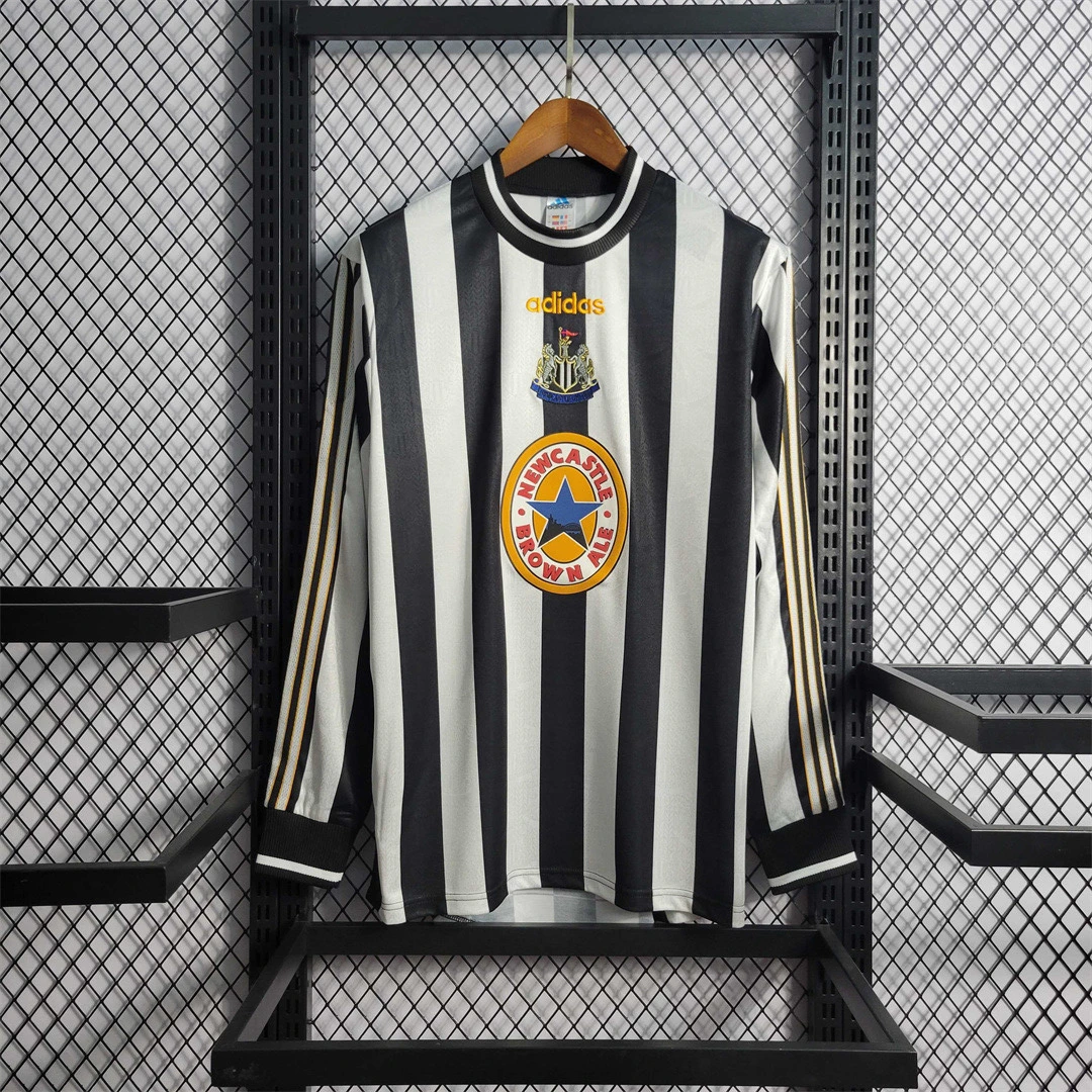 Newcastle United Retro Home Long Sleeve Football Jersey 97-99