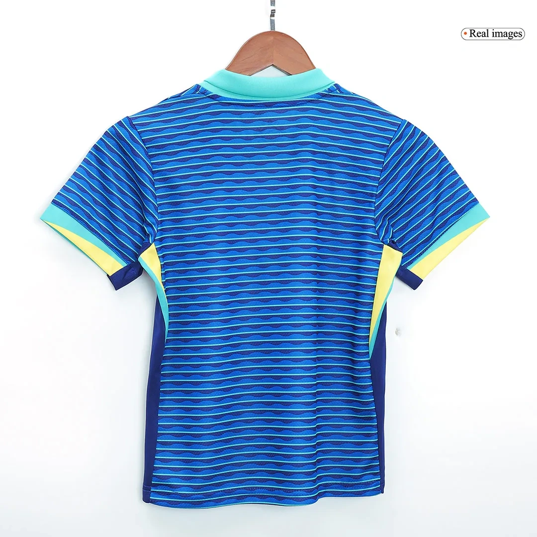 Kids Brazil Custom Away Full Soccer Kits 2024