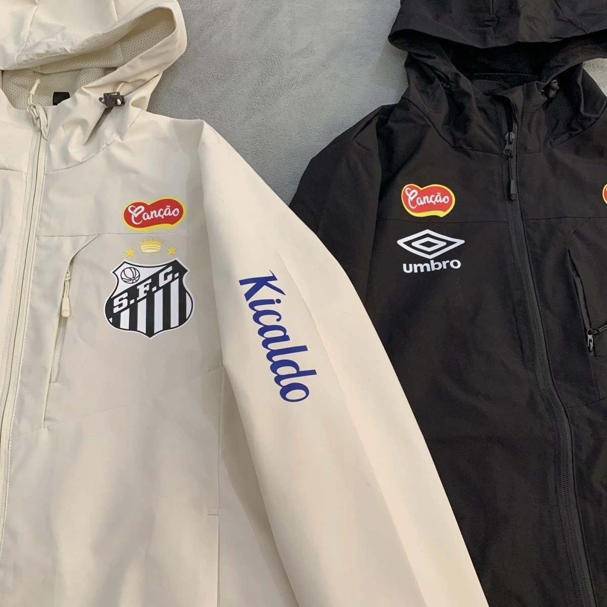 2026-27 Santos Long sleeved Jacket Training Clothing Black and White