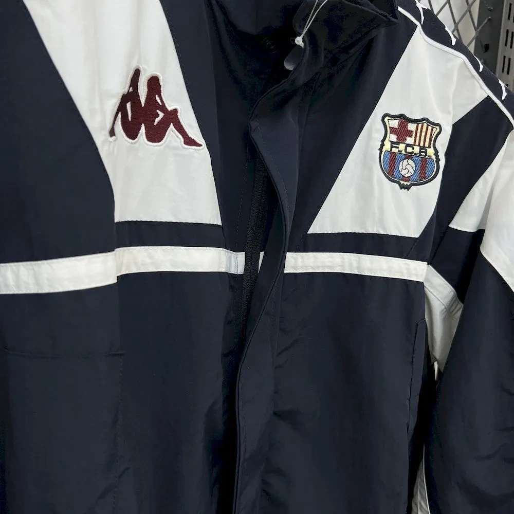 2025-26 Barcelona Retro Training Windbreaker Jacket Black