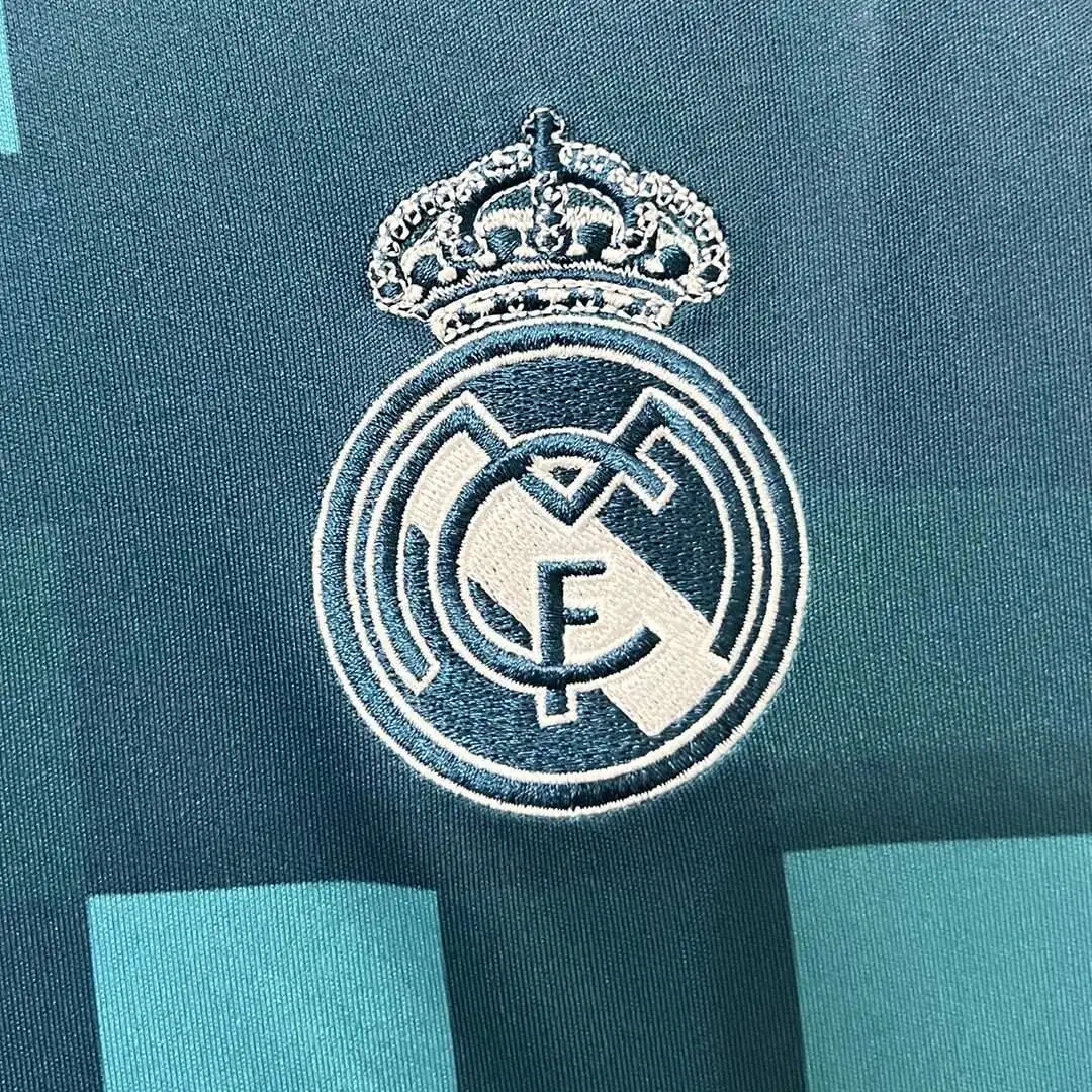 2017/18 Real Madrid Retro Long Sleeve Jersey Third Away