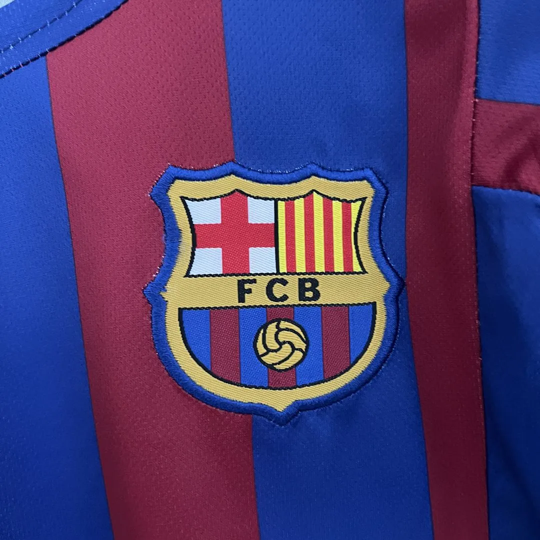 05-06 Barcelona Home Retro Kids Kits Football Jersey