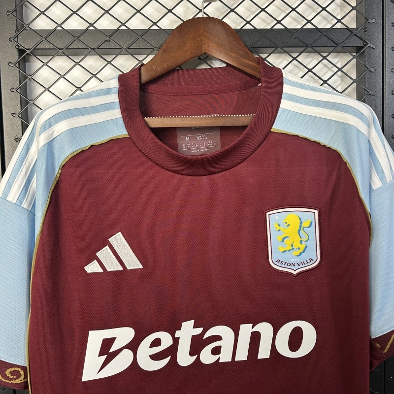 Aston Villa Home Football Jersey 2025-26 Fan version