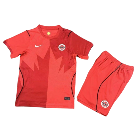 Canada World Cup 2026 Home Kids Short Sleeve Kit &amp; Jersey + Shorts Fan Version