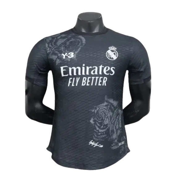 2023-24 Real Madrid Y-3 Fourth Jersey Black Player Version